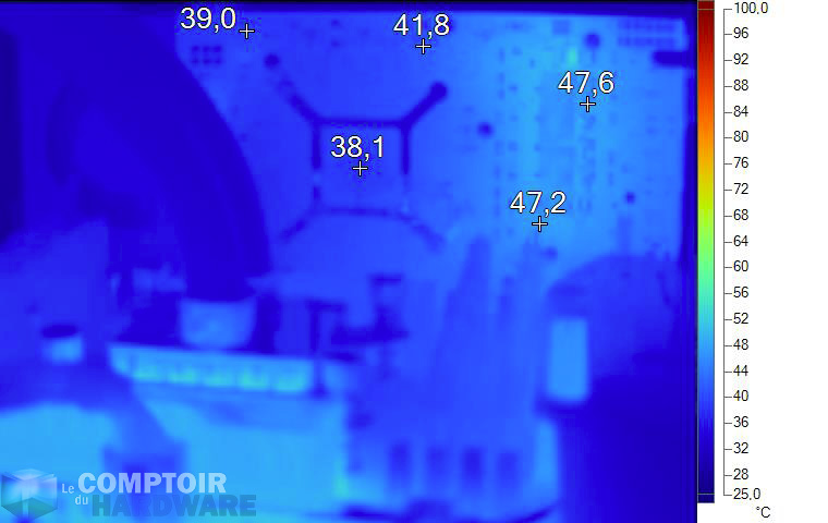 Image thermique RADEON RX 480 au repos