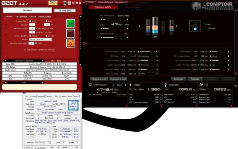 1 heure d'OOCT @ 4749 MHZ