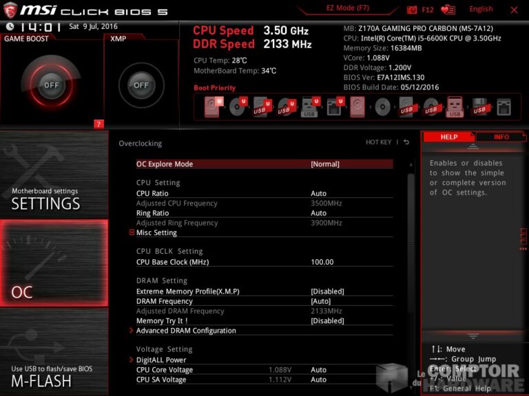 msi z170a gaming pro carbon bios oc t