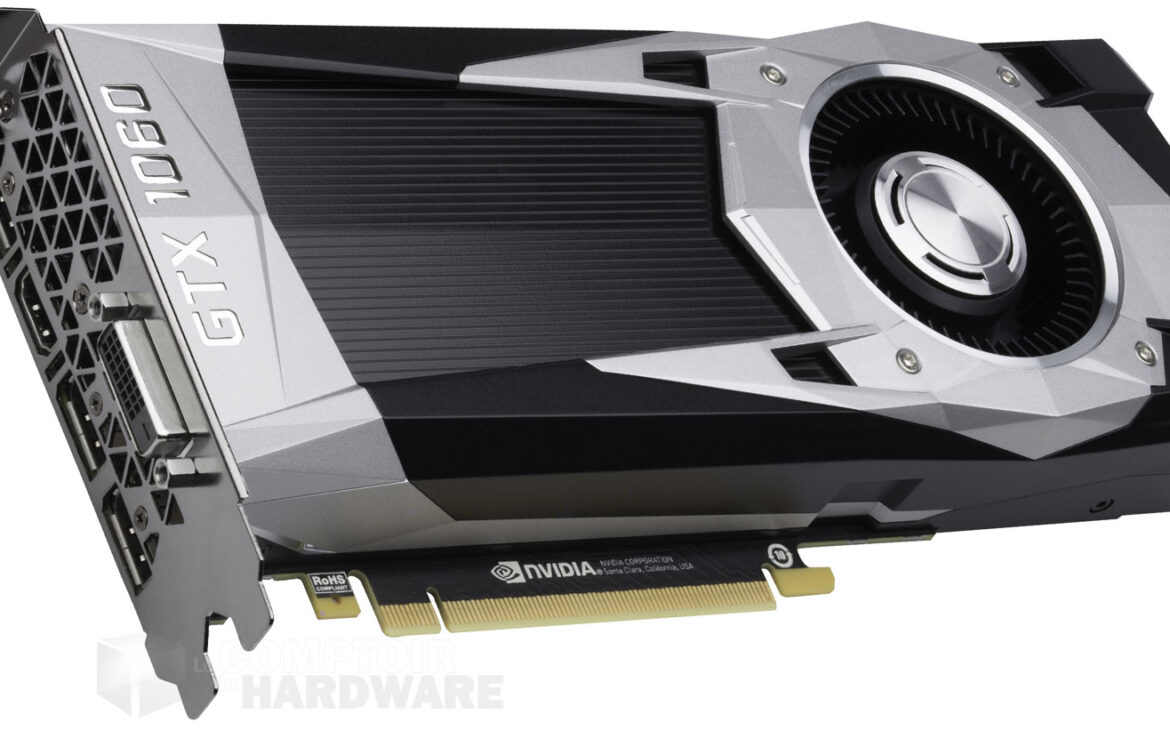 nvidia gtx1060 vue de trois quarts