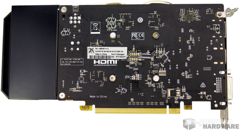 XFX RX 460 Double Dissipation : face arrière