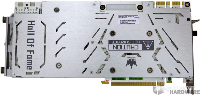 KFA² GTX 1070 Hall Of Fame : face arrière