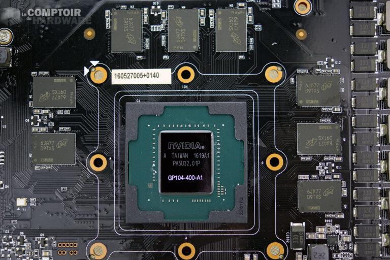 Gainward GTX 1080 Phoenix GLH : GPU et mémoire