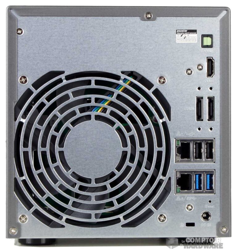 La connectique arrière sur l'AS6204T