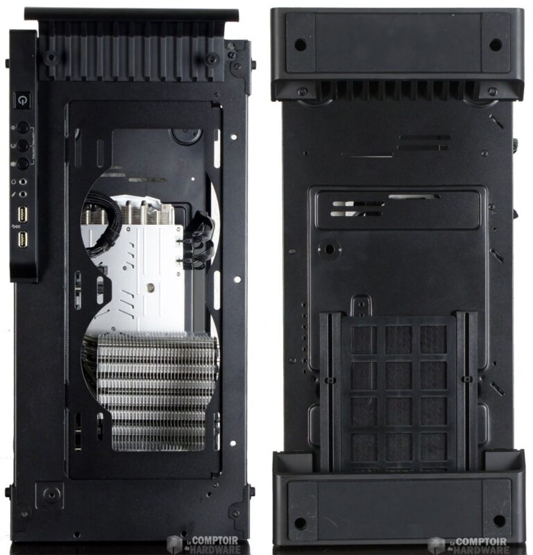 Dessus à nu et fond du boîtier