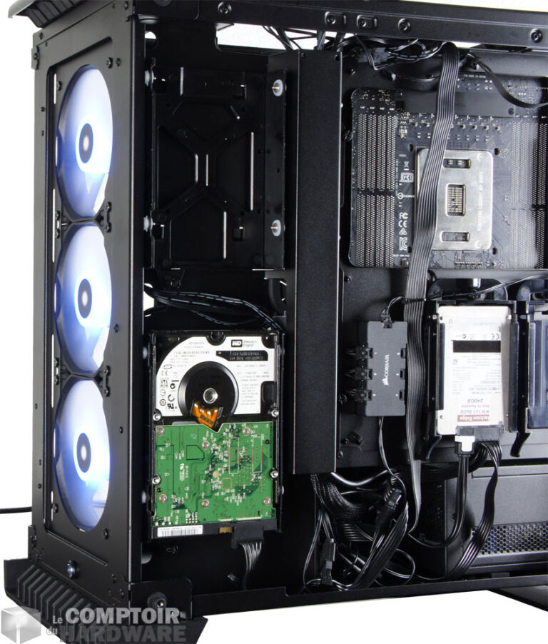 Supports 3.5" et cache câbles