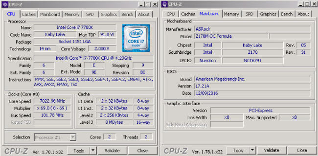 7700k 7ghz cpu z