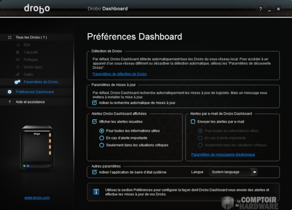 Préférences du logiciel