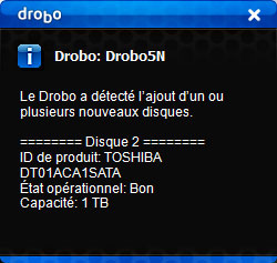 Le pop-up d'avertissement