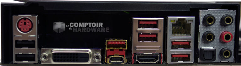 MSI Z270 Gaming Pro Carbon : rear panel