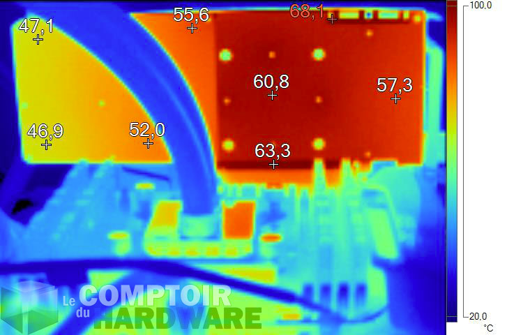 Image thermique de la GeFORCE GTX 1080 Ti FE en charge