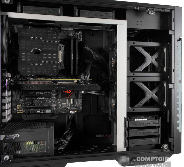 Ventilation et tous les supports de stockage en place