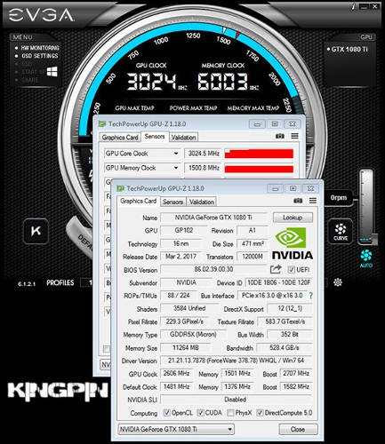 gtx 1080ti 3ghz kingpin