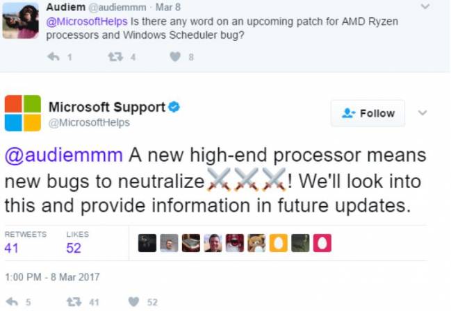 microsoft w10 ryzen bug
