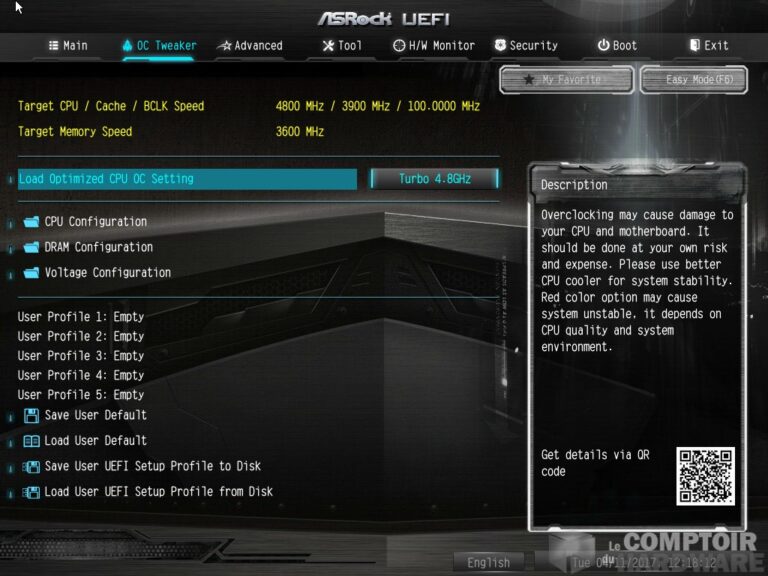 L'OC auto par le bios