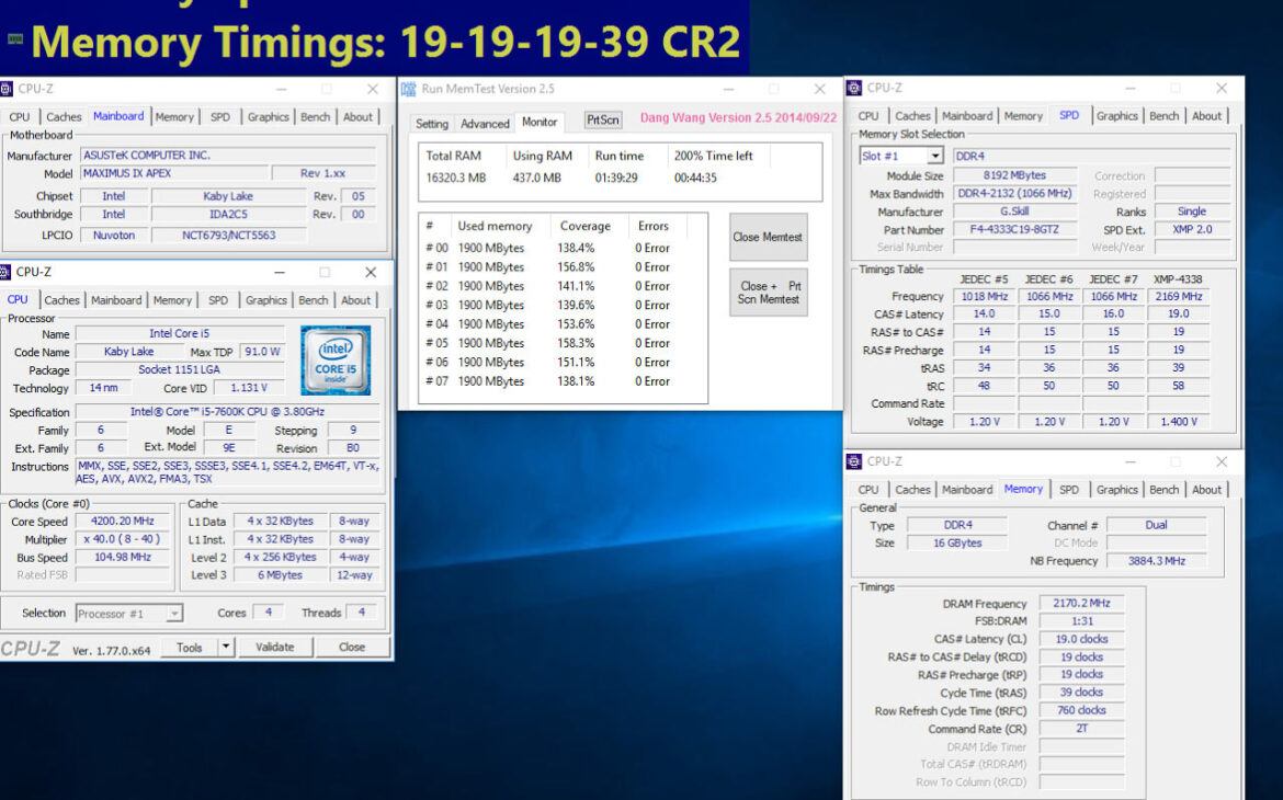 gskill 2x8go ddr4 4333 t