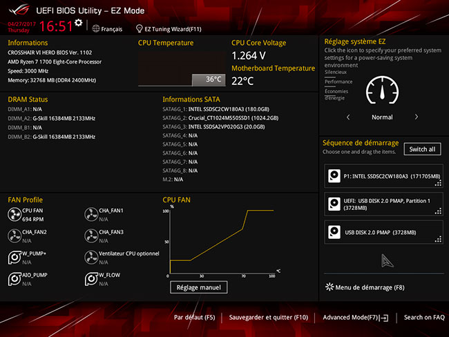 Asus Crosshair VI Hero : UEFI mode Ez