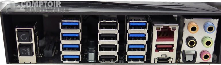 Asus Crosshair VI Hero : panneau arrière