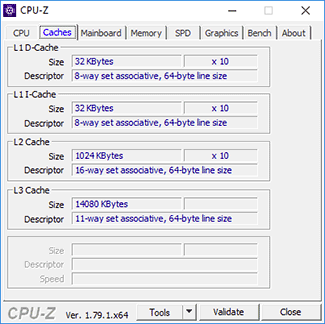 cpuz 7900x cache