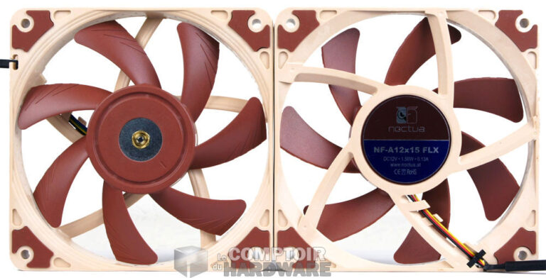 Vues avant et arrière du ventilateur