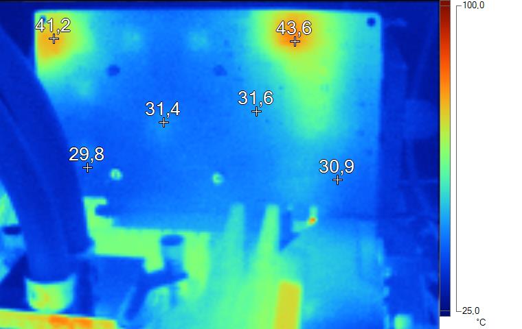 Image thermique Asus Phoenix GTX 1050 au repos 