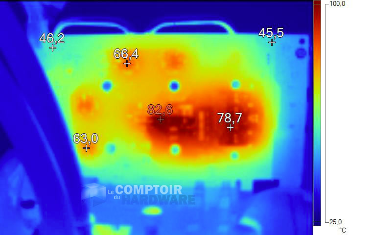 Image thermique Asus RX 560 Strix Gaming en charge