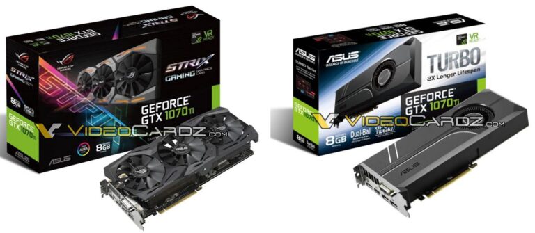 ASUS STRIX et TURBO GTX 1070 Ti