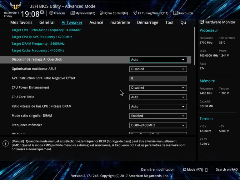 Asus TUF Z370-PLUS GAMING : UEFI Advanced