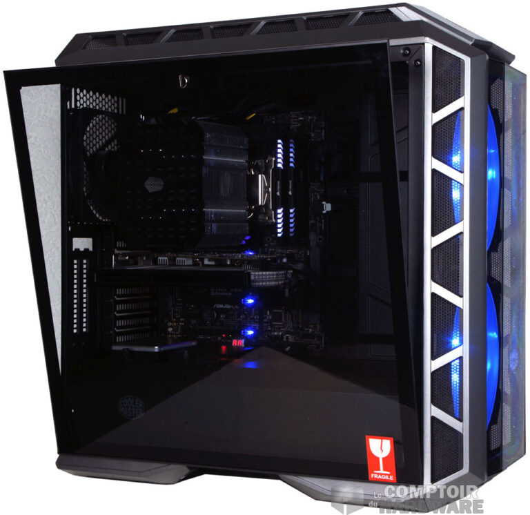 Le panneau vitré ouvert