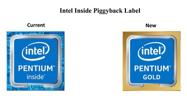 Intel Pentium logo : avant et après !