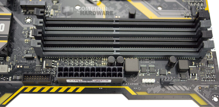 Asus TUF Z370-PLUS GAMING : slots mémoire