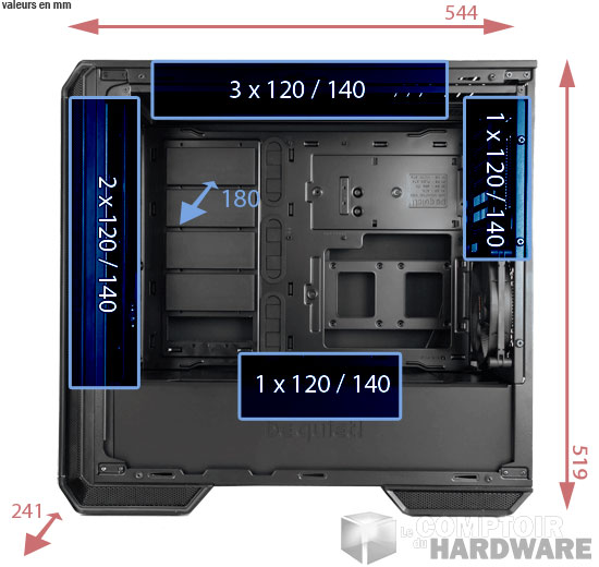 dark base 700 dimensions