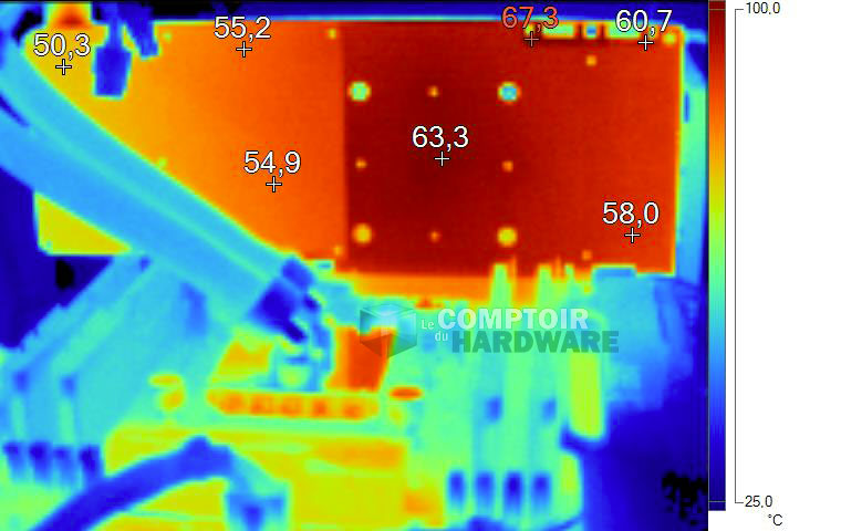 Image thermique de la GTX 1070 Ti en charge