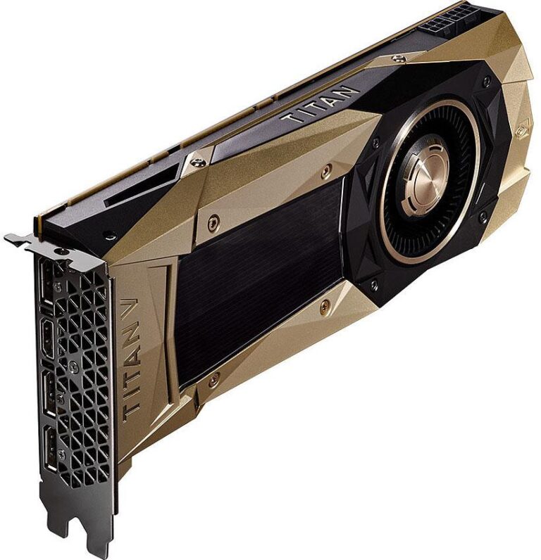 nvidia titan V (en oblique, c'est chic)