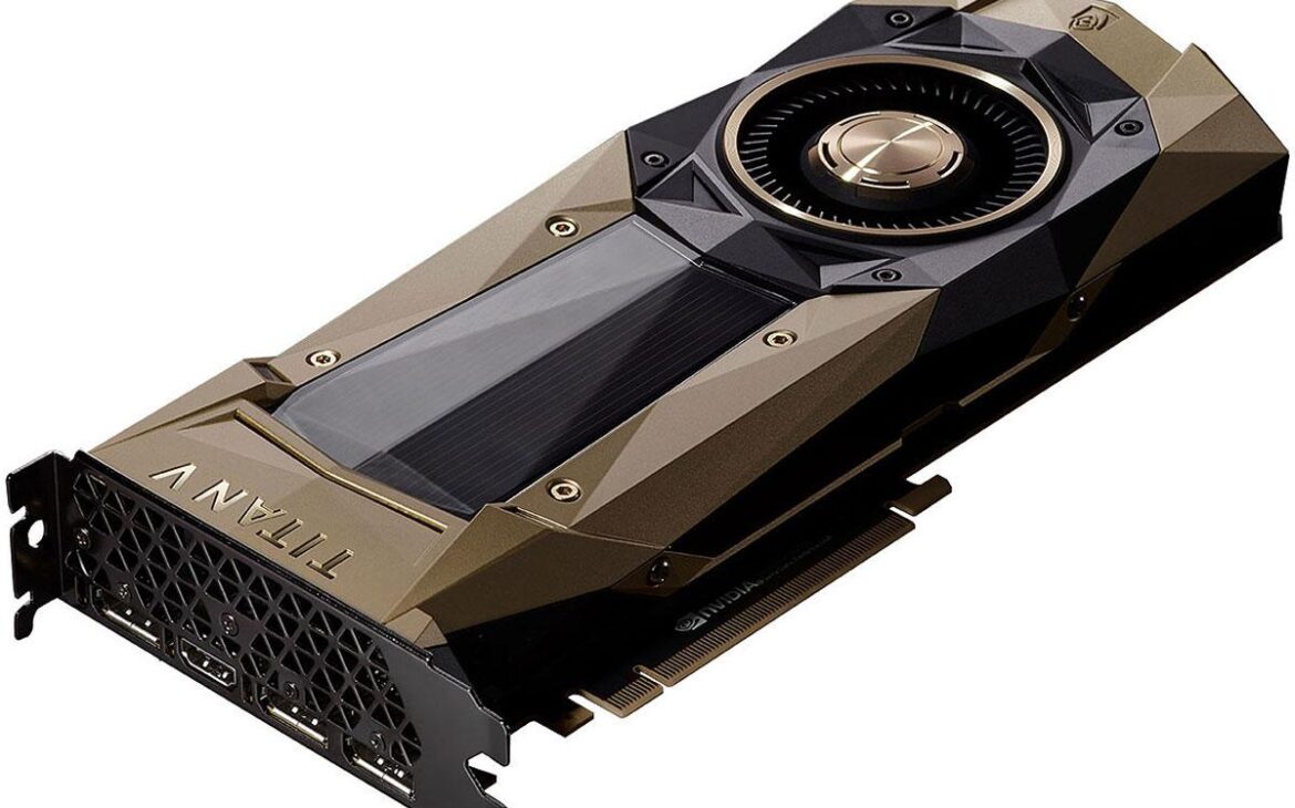 nvidia titan v (de trois quart)