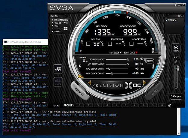 titan v ethereum mining oc