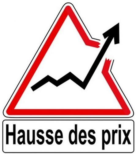 panneau routier hausse prix