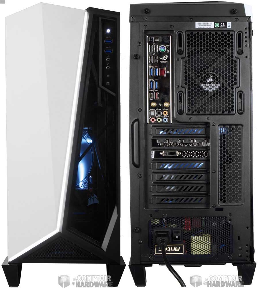 La façade et l'arrière du boîtier