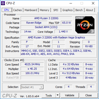 cpuz 2200g oc