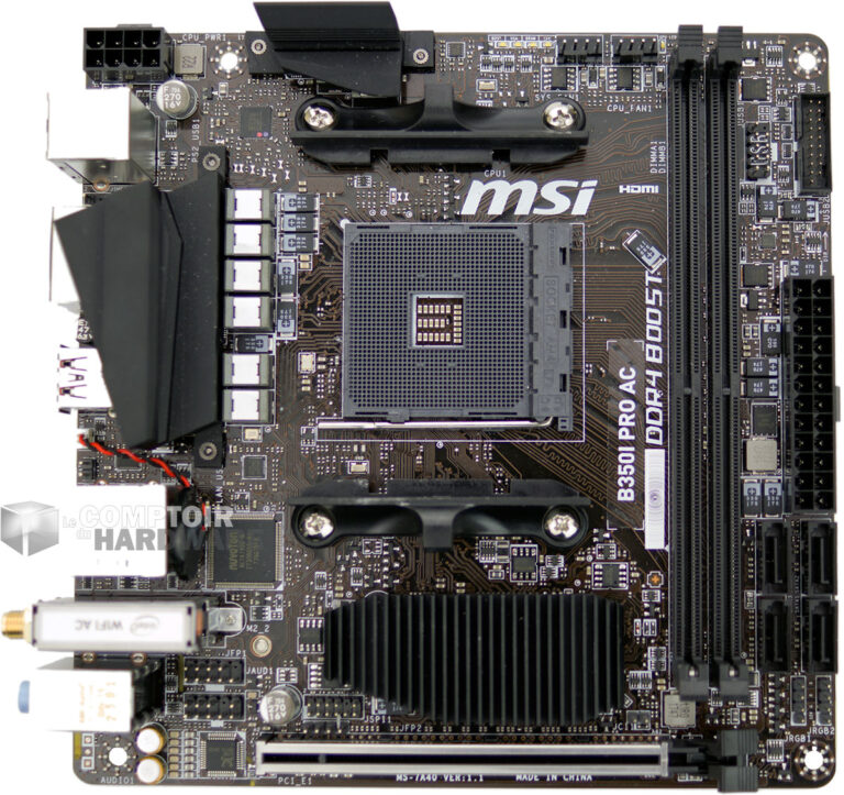 MSI B350I PRO AC : Face avant