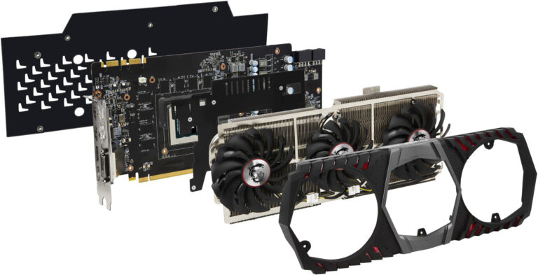 MSI GTX 1080 Ti Gaming X Trio : vue éclatée