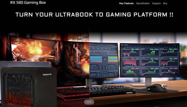 gigabyte rx 580 gaming box page produit