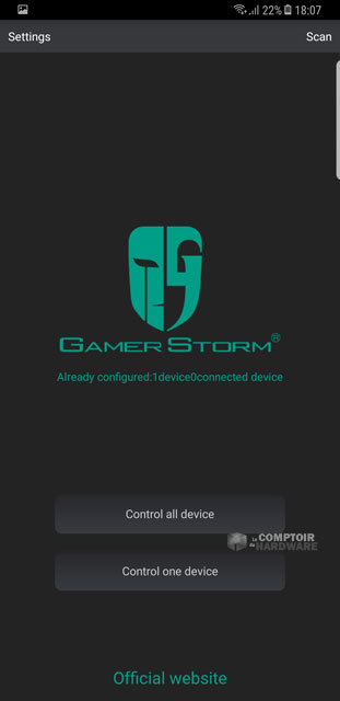 MF Control page de connexion