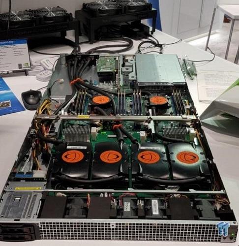 supermicro liquid cooled 4 tesla v100 2