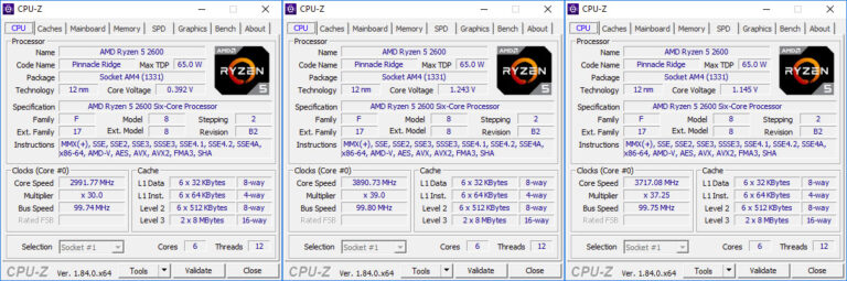 CPU-Z R5 2600