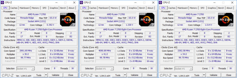 CPU-Z Ryzen 7 2700