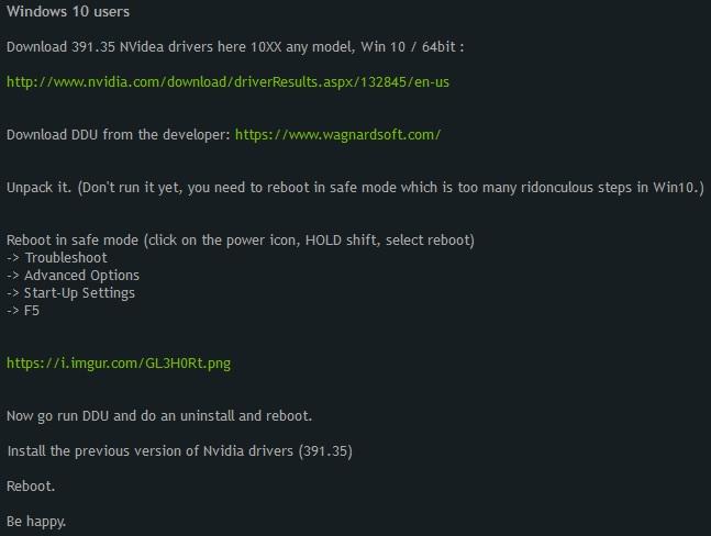 nvidia pilote 397 31 problem gtx 1060 fix