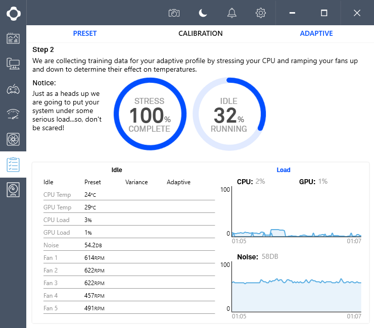 Contrôle des températures au repos