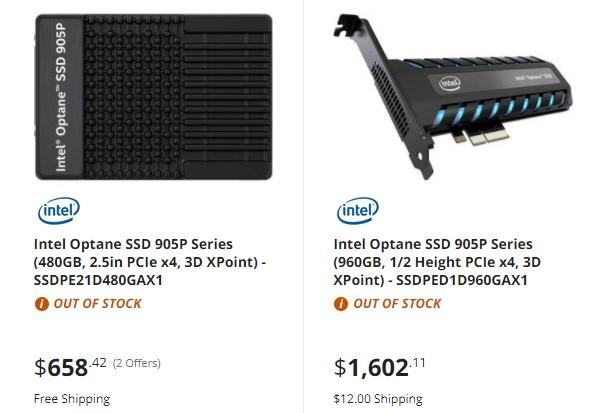 intel optane ssd 905p m2 pcie newegg