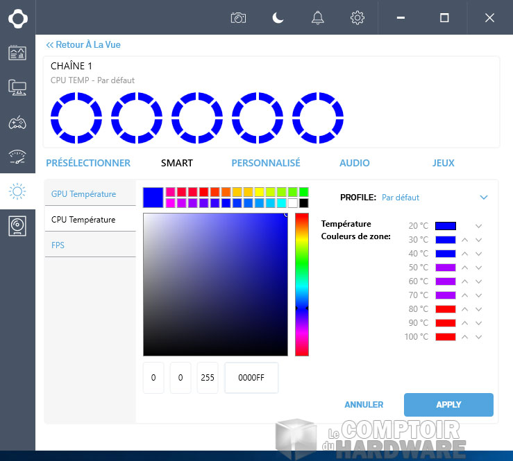 Le mod Smart si vous voulez avoir des informations en couleurs